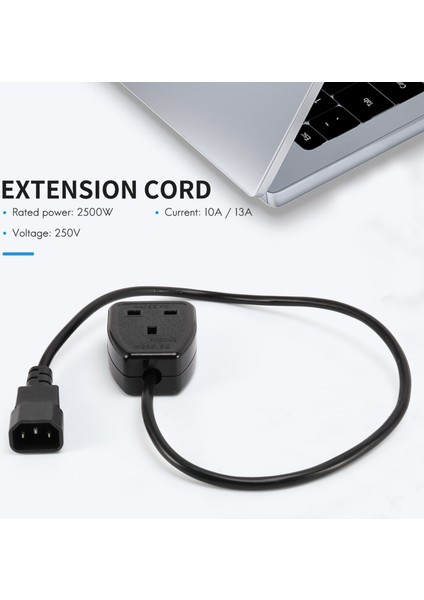 IEC320 C14 - Ingiltere BS1363A Çıkış Soketi, Iec C14 Erkek Fiş - Ingiltere 3pin Dişi Soket Güç Adaptörü Kablosu Pdu Ups Için (0.6 M) (Yurt Dışından) indirimleri