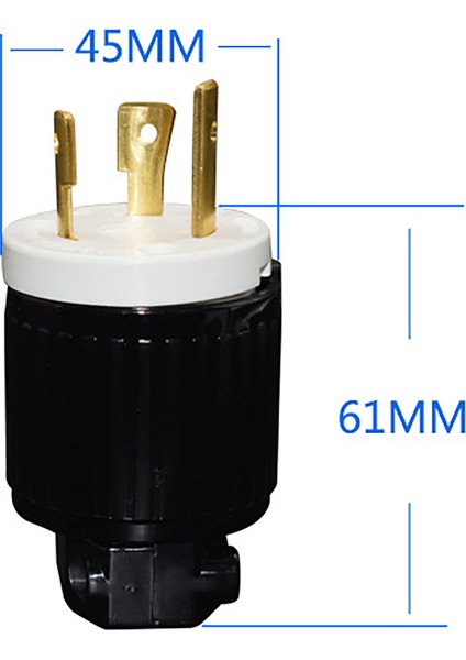 Amerikan Standardı Kablo Fişi Nema L6-30P 30A 250V Amerikan Standardı Yüksek Çıkarılabilir Konnektör (Abd Fişi) (Yurt Dışından)