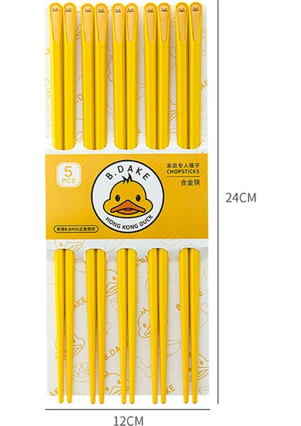 Pairs Karikatür Sarı Ördek Çubuklarını Ev Sevimli Alaşım Kaymaz Sofra (Yurt Dışından) modelleri