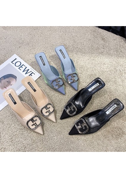 Kadın Sivri Uçlu Katır Topuklu Moda Stiletto Ayakkabı (Yurt Dışından) fırsatları