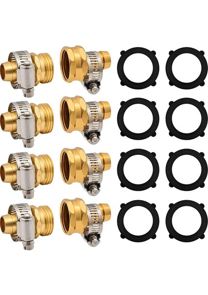 Ncanruı Bahçe Hortumu Tamir Takımı, Alüminyum Su Hortumu Tamir Takımı Hortum Konnektörleri Kelepçeli 5/8 Inç Veya 3/4 Inç Hortum (Yurt Dışından)