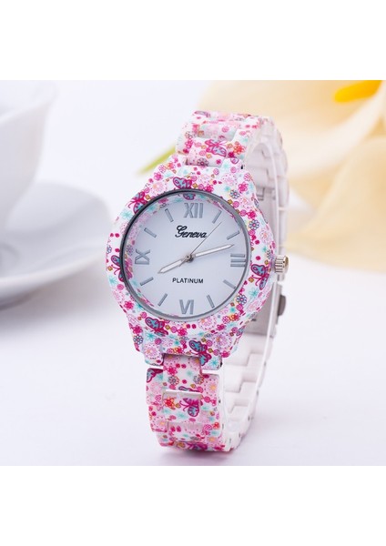 Miwell Baskılı Çiçek Bayan Saatler Alaşım Moda Rahat Kadın S Izle Plastik Cenevre Reçel Tangan Wanita WH0548-62 (Yurt Dışından) fiyatları