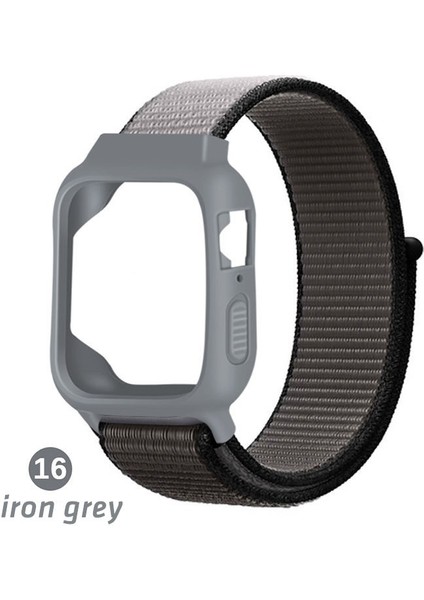 【kılıf + Askı Yeni Tek Gövde Çapraz Naylon Iwatch Spor Kayışı + Apple Watch Serisi Için Muhafaza Iwatch Pro Iwatch 6 5 4 3 2 1 (Yurt Dışından)