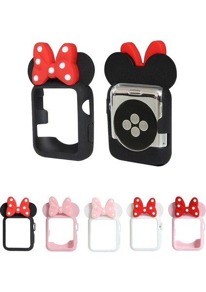 【apple Watch Case Sevimli Minnie Tasarım Kılıf Yumuşak Tpu Karikatür Kapak Kılıf Apple Watch Serisi 6 Se 5 4 3 2 1 38MM 40MM 42MM 44MM Koruyucu Kapak (Yurt Dışından) modelleri