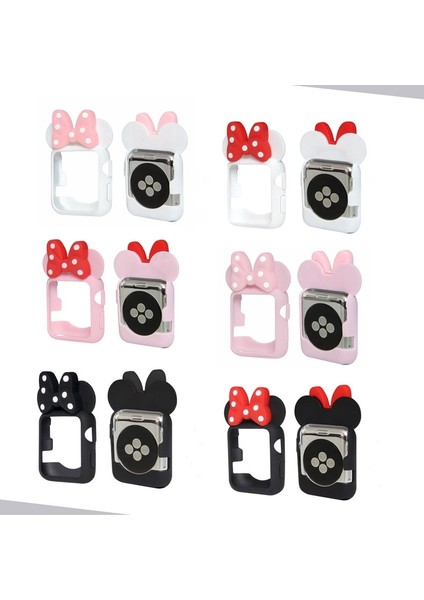 【apple Watch Case Sevimli Minnie Tasarım Kılıf Yumuşak Tpu Karikatür Kapak Kılıf Apple Watch Serisi 6 Se 5 4 3 2 1 38MM 40MM 42MM 44MM Koruyucu Kapak (Yurt Dışından) fırsatları