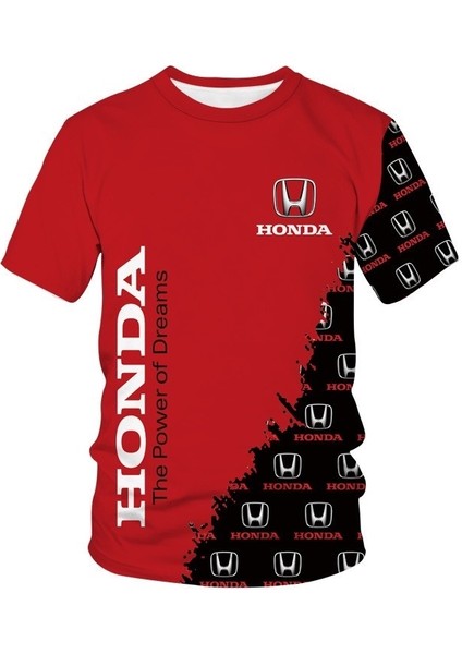Moda Kısa Kollu Tişört Gündelik Trendy Kazak Üst Honda Bmw Ford Araba Logosu Gömlek (Yurt Dışından) modelleri