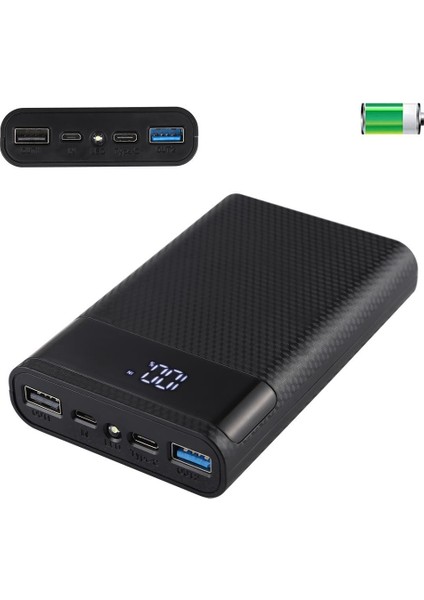15000MAH Dıy Pil Kabuğu Güç Bankası Kutusu Işıklı Hızlı Şarj Adaptörü (Yurt Dışından) modelleri