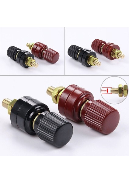 Uzaktan Profesyonel 6/8mm 5/16 Inç Pil Gücü Bağlantı Sonrası Konektörü Siyah ve Kırmızı Kiti Saplama Sonrası Terminali (Yurt Dışından) fiyatları