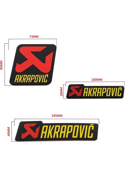 Motosiklet Alüminyum Çıkartmaları Çıkartmalar Egzoz Borusu Akrapovic (Yurt Dışından)
