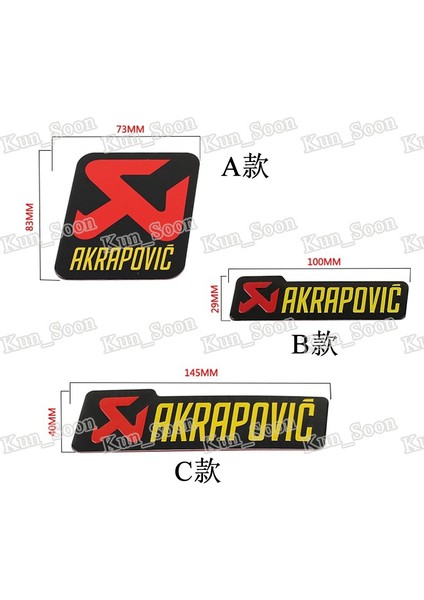 Motosiklet Alüminyum Çıkartmaları Çıkartmalar Egzoz Borusu Akrapovic (Yurt Dışından) fiyatları
