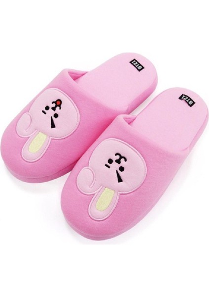 36-42 Boyutları Için Uygundur Kpop Bts Bangtan BT21 Terlik Yumuşak Peluş Ev Iç Zemin Sürükle Peluş Terlik (Yurt Dışından)