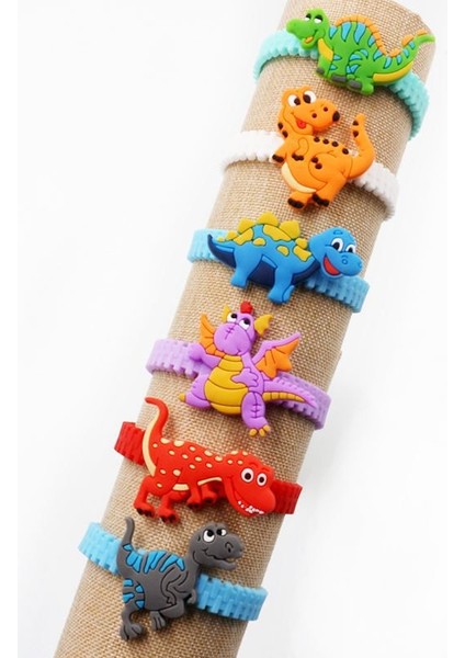 [6 Adet] Sevimli Dinozor Bilezik Çocuk Bileklik Kauçuk Bileklik Çocuklar Dinasour Doğum Günü Partisi Hediyeler Malzemeleri Çocuklar Moda Oyuncaklar (Yurt Dışından) fiyatları