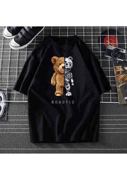 **hazır Stok**özel Edı Teddy Bear Baskılı Grafik Kısa Kollu Tişört Moda/oversize/çift/büyük Beden/unisex Tişört (Yurt Dışından) modelleri