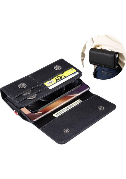 Evrensel Çift Kese Kemer Klipsi Kılıf Akıllı Telefon Için Pu 5.5-6.9 '' Bel Çantası Cep Telefonu Kapak Kılıfı (Yurt Dışından) modelleri