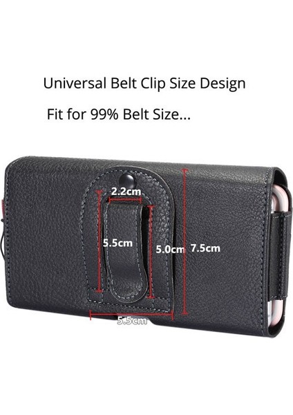 Evrensel Çift Kese Kemer Klipsi Kılıf Akıllı Telefon Için Pu 5.5-6.9 '' Bel Çantası Cep Telefonu Kapak Kılıfı (Yurt Dışından) fırsatları