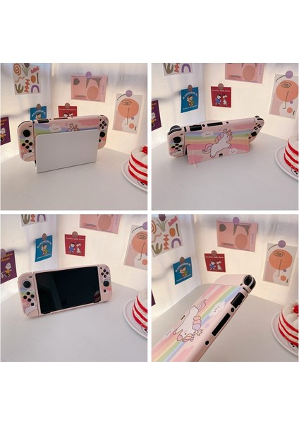 Nintendo Anahtarı OLED Kılıf Koruyucu Kapak Ns Karikatür Desen Koruyucu Kabuk Darbeye Dayanıklı Oyun Aksesuarları (Yurt Dışından) fırsatları