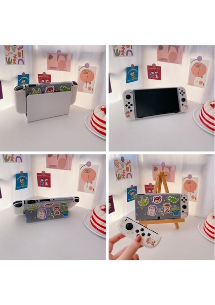 Nintendo Anahtarı OLED Kılıf Koruyucu Kapak Ns Karikatür Desen Koruyucu Kabuk Darbeye Dayanıklı Oyun Aksesuarları (Yurt Dışından) indirimleri