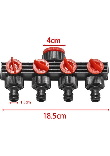 Bahçe Hortumu Ayırıcı Boru Bağlantıları 4 Yollu Ayırıcı Plastik Konnektör Sulama Adaptörü Bahçe Fourway Vana Yön Değiştirici Musluk (Yurt Dışından) fırsatları