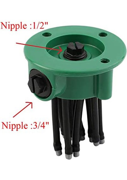 Çim Yağmurlama Sistemi Yağmurlama Sulama Sistemi, 12 Hortum Başlığı Iç ve Dış Mekan Kullanımı Için 360° Ayarlanabilir Yağmurlama Sistemi (2 Paket) (Yurt Dışından) indirimleri