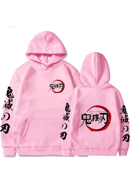 Unisex Bezler Demon Slayer Kapşonlu Anime Moda Gevşek Kollu Rahat Hip Hop (Yurt Dışından)