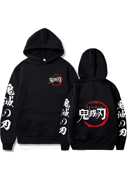 Unisex Bezler Demon Slayer Kapşonlu Anime Moda Gevşek Kollu Rahat Hip Hop (Yurt Dışından) fırsatları