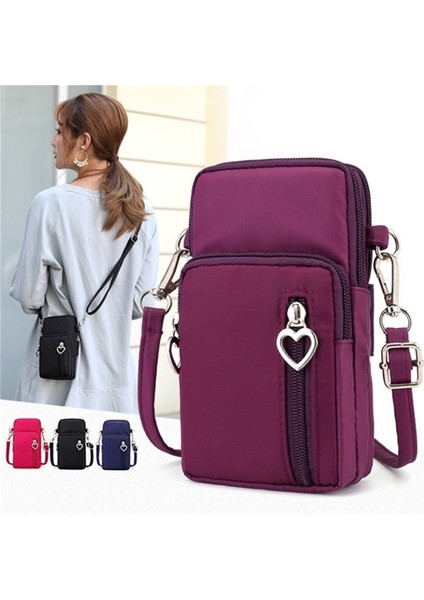 Moda Kadın Spor Kare Çanta Mini Cep Telefonu Kılıfı Crossbody Omuz Çantaları (Yurt Dışından) modelleri