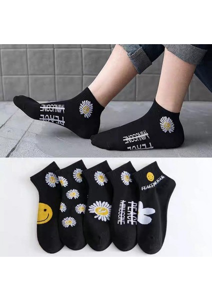 Rahat Pamuk Ayak Bileği Çorap Kısa Çorap Kadın Kore Yaz (Yurt Dışından)
