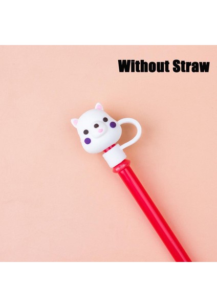 Toz Geçirmez Silikon Payet Kapak Yaratıcı Sevimli Silikon Çevre Koruma Saman Fişi Saman Bebek Çocuk Su Bardağı Acc (Yurt Dışından)