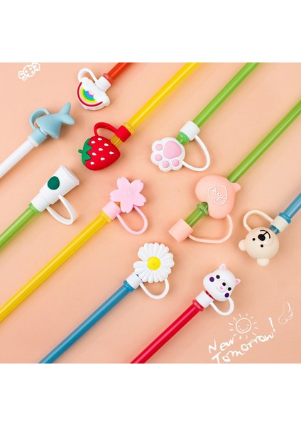 Toz Geçirmez Silikon Payet Kapak Yaratıcı Sevimli Silikon Çevre Koruma Saman Fişi Saman Bebek Çocuk Su Bardağı Acc (Yurt Dışından) indirimleri