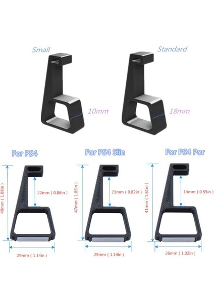 Betty Becky Playstation 4 Ps4 Slim Pro Ayaklar Stand Konsolu Yatay Tutucu Soğutma Bacakları (Yurt Dışından)