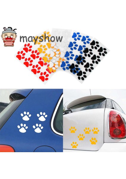 Mayshow Otomobil Dekorasyon Araba Etiket Çıkartmaları Baskılar Sevimli Kedi Pençe Yeni Yaratıcı Moda Kişilik Ayak Izi/çok Renkli (Yurt Dışından) fiyatları