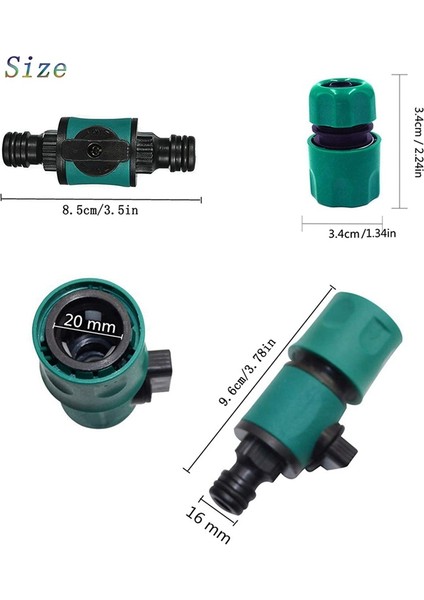 Bahçe Hortumu Boru Borusunu Birleştirmek Için Hat Kesme Vanasında Nanlıy Serbest Bırakma, Eşleşen Hortumlu Çift Erkek Konnektör Vana Uzatıcısı (Yurt Dışından)