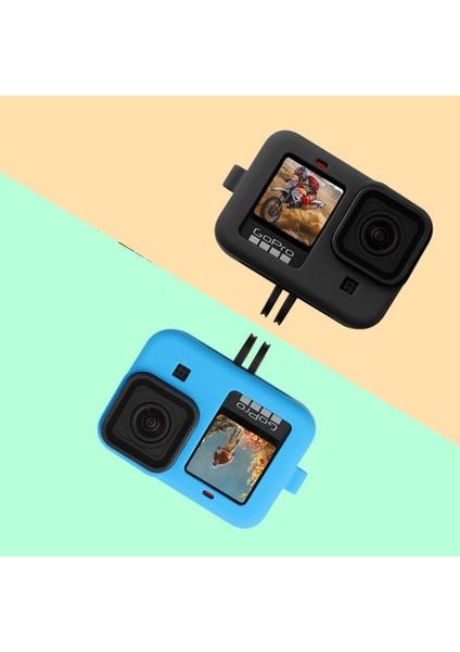 Gopro Kahraman Için 10/9 Siyah Aksesuar Kılıfı Koruyucu Yumuşak Konut Kauçuk + Lens Kapağı Silikon Kabuk Koruyucu Go Pro Hero9 (Yurt Dışından) indirimleri
