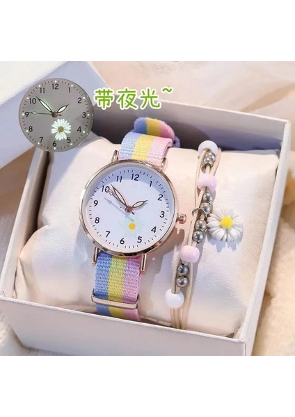 Reçel Tangan Wanita Cantik Kore Basit Kadın Saatler Su Geçirmez Moda Renkli Kumaş Kayış Aydınlık Kızlar Kol Saati Ins Üniversite Öğrencisi Izle (Yurt Dışından) modelleri
