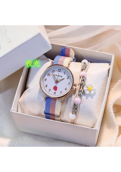 Reçel Tangan Wanita Cantik Kore Basit Kadın Saatler Su Geçirmez Moda Renkli Kumaş Kayış Aydınlık Kızlar Kol Saati Ins Üniversite Öğrencisi Izle (Yurt Dışından) indirimleri