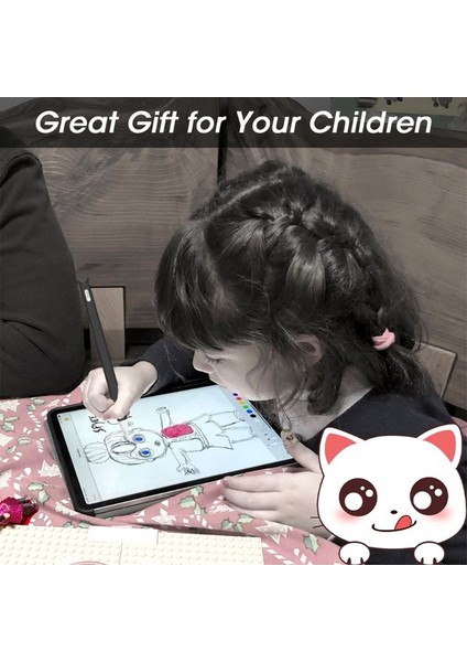 Sevimli Kedi Kulak Anti-Kaydırma Silikon Koruyucu Kılıfı Cap Tutucu Uç Kapak Koruyucu Kılıf Cilt Apple Kalem 2 Için iPad Kalem (Yurt Dışından)