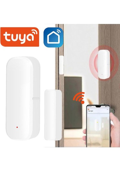 Tuya Smart Life Akıllı Kapı Sensörü Wifi Manyetik Kapı Sensörü Akıllı Ev Kapı ve Pencere Alarm Hatırlatma Güvenlik ve Koruma (Yurt Dışından)