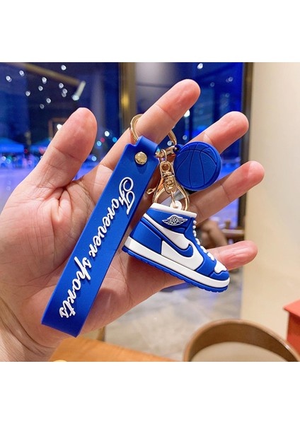 Yaratıcı 3D Aj Basketbol Ayakkabıları Stereoskopik Model Anahtarlıklar Spor Ayakkabı Meraklısı Hediyelik Eşya Anahtarlık Araba Sırt Çantası Kolye (Yurt Dışından)