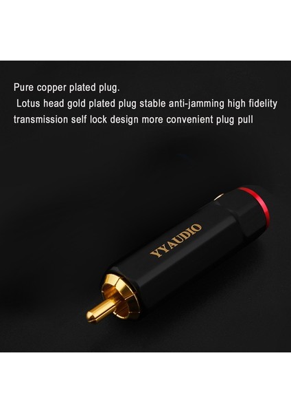 Yytcg Saf Bakır Altın Kaplama Rca Fiş Kendinden Kilitli Ses Konektörü (Yurt Dışından) indirimleri
