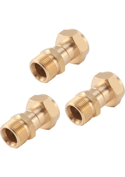 3x Basınçlı Yıkama Makinesi Döner Bağlantı, Bükülmez Hortum Bağlantısı, Bükülmez Metrik M22 14MM Bağlantı, 3000 Psi (Yurt Dışından)