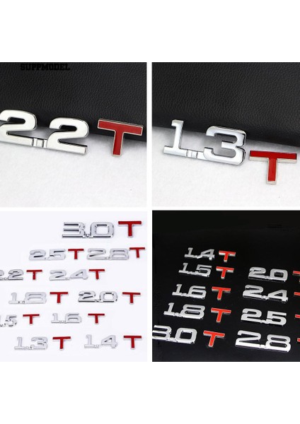 3D Metal 1.6 1.8 2.0 3.0 T Logo Amblem Rozeti Araba Styling Etiketler Çıkartmaları Dekor (Yurt Dışından)