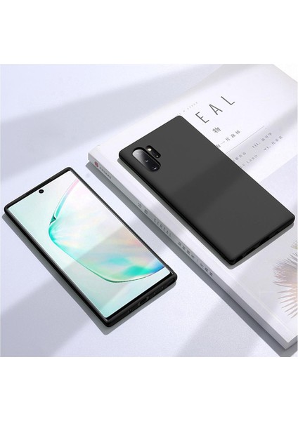 Ince Telefon Kılıfı Samsung Galaxy Note 10 Plus NOTE10 9 8 Arka Kapak Pürüzsüz Sıvı Yumuşak Silikon Akın Koruyucu Muhafaza (Yurt Dışından)