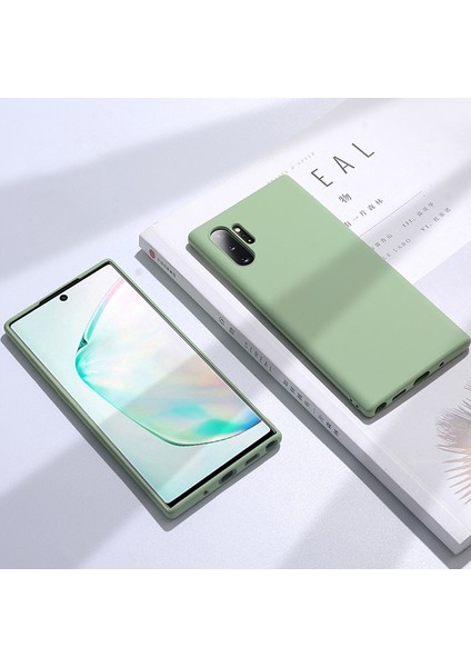 Ince Telefon Kılıfı Samsung Galaxy Note 10 Plus NOTE10 9 8 Arka Kapak Pürüzsüz Sıvı Yumuşak Silikon Akın Koruyucu Muhafaza (Yurt Dışından)