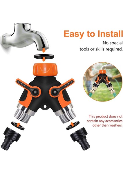 Bradoo-2 Yollu Bahçe Hortumu Ayırıcı, Bahçe Hortumu Için Ayırıcı Vana, Ağır Bahçe Hortumu Çıkışı Ayırıcı, 2 Yıkayıcılar (Yurt Dışından) indirimleri