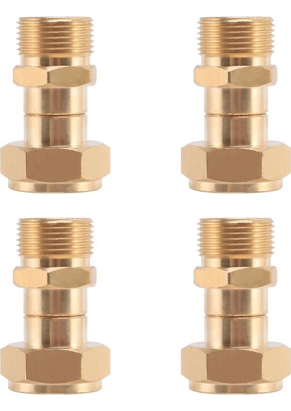 4x Basınçlı Yıkama Makinesi Döner Bağlantı, Bükülmez Hortum Bağlantısı, Bükülmez Metrik M22 14MM Bağlantı, 3000 Psi (Yurt Dışından)