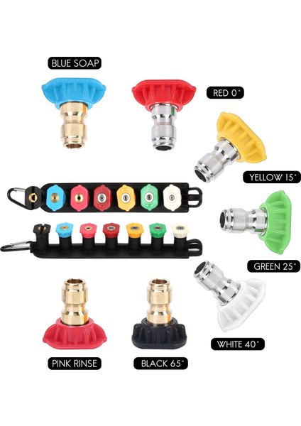 Basınçlı Yıkama Nozulu Uç Seti, Nozul Tutuculu, 7 Püskürtme Nozulu (Yurt Dışından) fırsatları