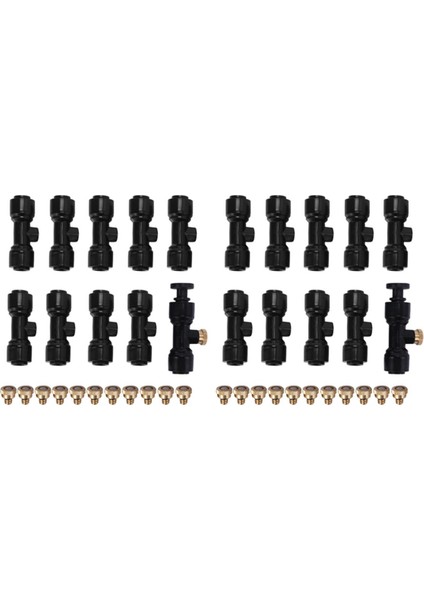 Zoroom 2x Misting Nozulları Kiti Sis Nozulları Veranda Misting Sistemi Açık Soğutma Sistemi Bahçe Su Mister (Yurt Dışından)