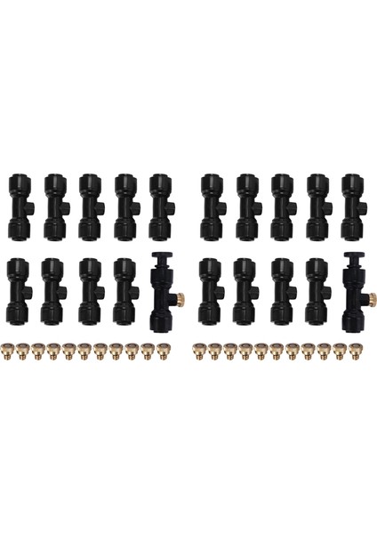 Zoroom 2x Misting Nozulları Kiti Sis Nozulları Veranda Misting Sistemi Açık Soğutma Sistemi Bahçe Su Mister (Yurt Dışından) fiyatları