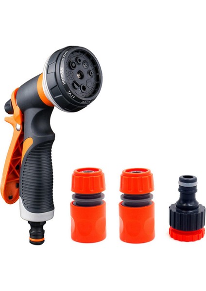 Takım Bahçe Yıkama Temizleyici Basınç Memesi ve 1 Adet Plastik Vana ile 3/4 Inç Erkek Dişli Boru Hortumu (Yurt Dışından)