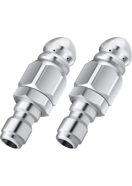 Zoroom 2 Paket Basınçlı Yıkama Kanalizasyon Jetter Memesi, 1/4 Inç Paslanmaz Çelik Kanalizasyon Ucu Yüksek Basınçlı Tahliye Jeti Hortum Borusu (Yurt Dışından) indirimleri